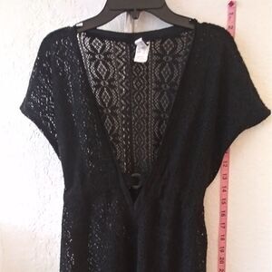 Bathing Suit Black Lace Cover-Up